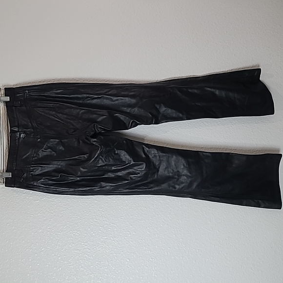 Vintage black leather pants Roxstream size 7-8 womens - Picture 10 of 12